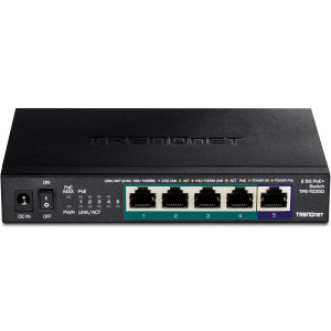 TRENDnet TPE-TG350 5-Port PoE+ Unmanaged 2.5G Ethernet Switch, 25W/Port, Wall mountable
